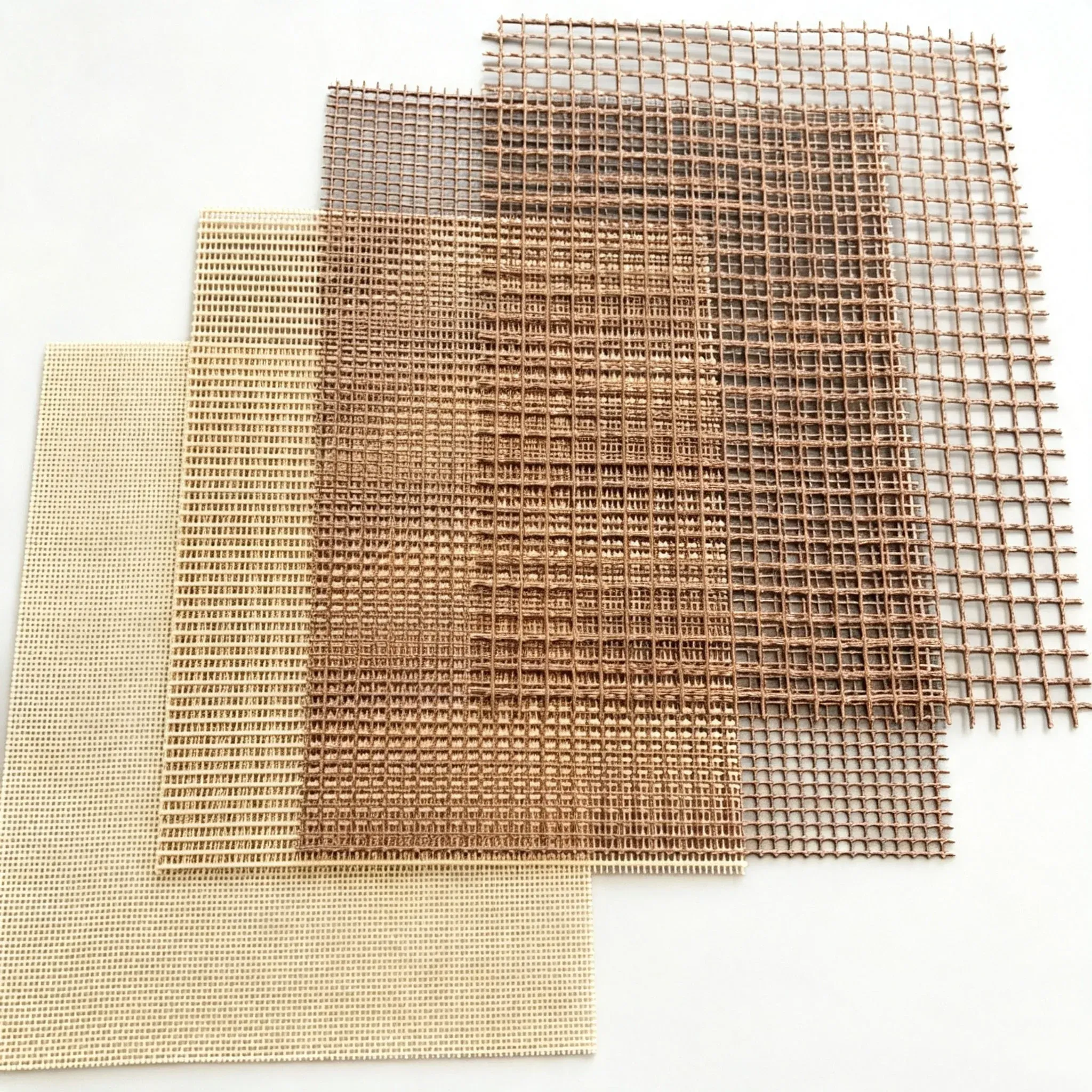 PTFE-coated fiberglass mesh with multiple mesh openings