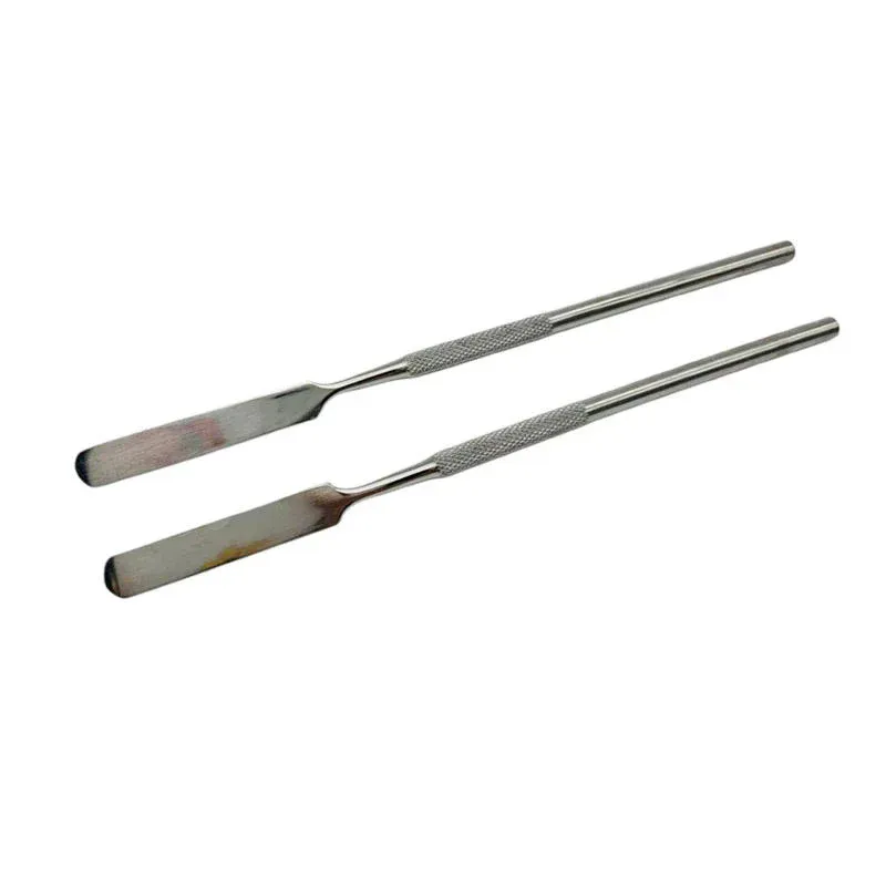 Flat laboratory spatula on white background