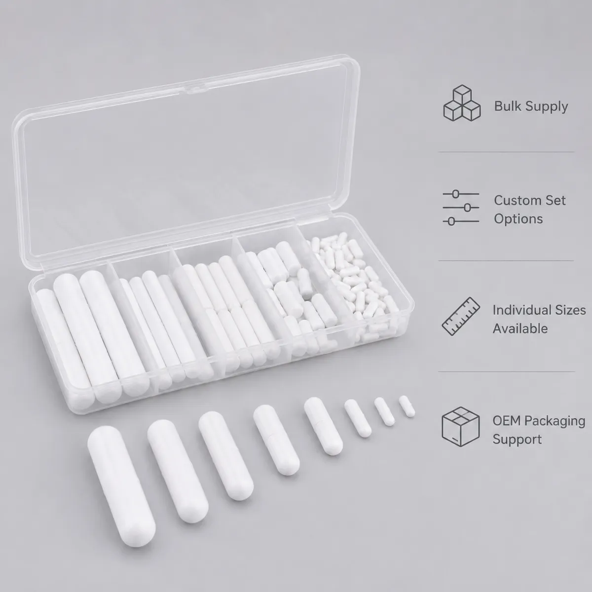 Custom supply options for assorted magnetic stir bar sets