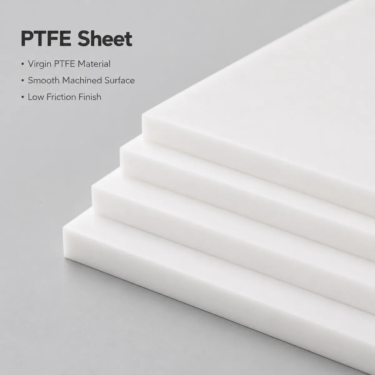 PTFE sheet detail image showing smooth machined surface