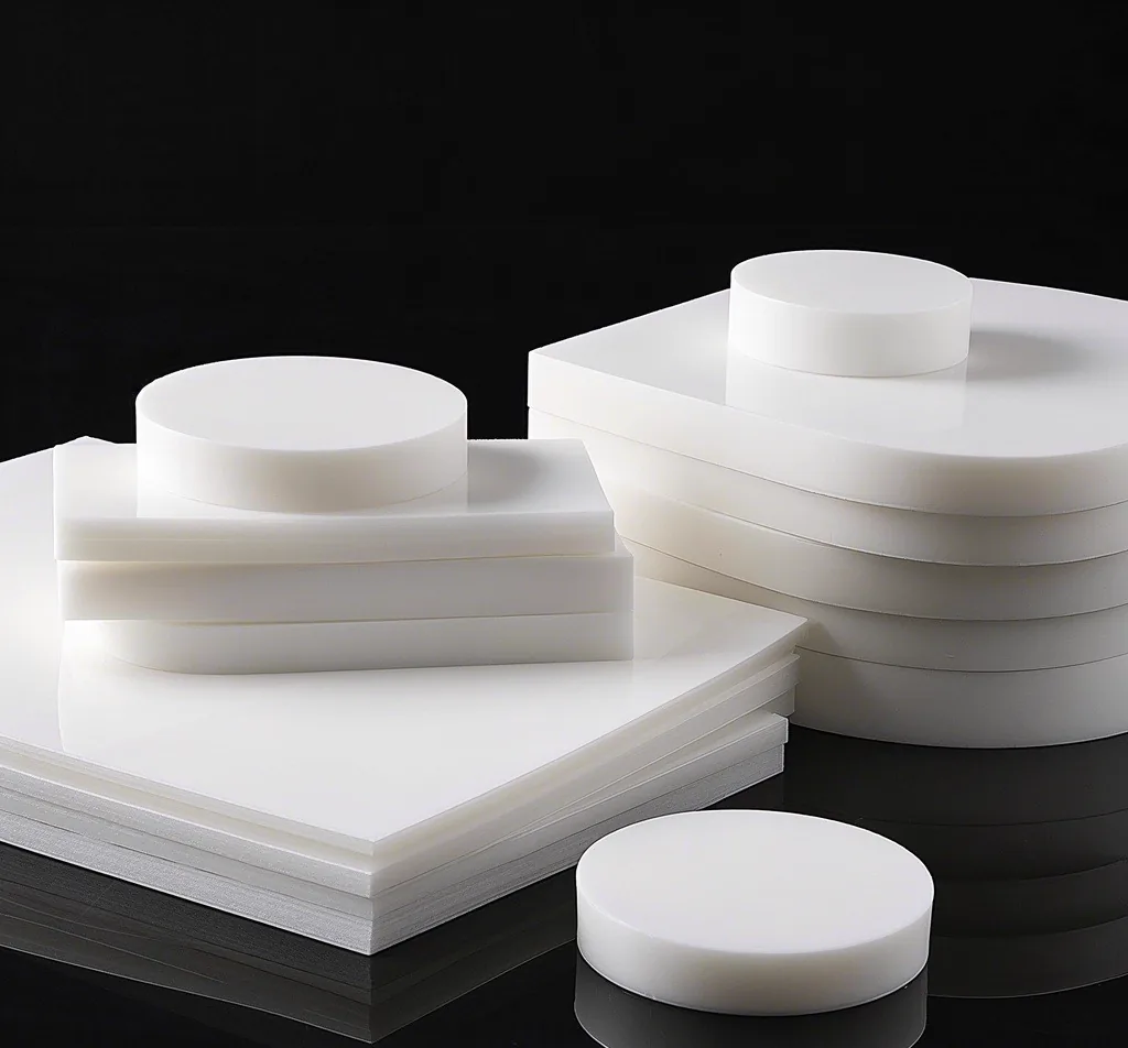 White PTFE sheet close-up
